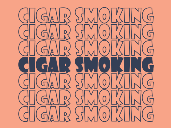 Cigar Smoking Svg Cut File Graphics for Print Templates
