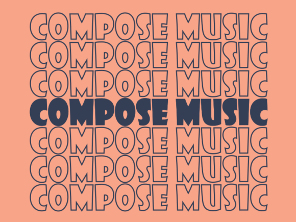 Compose Music Svg Cut File Graphics for Print Templates