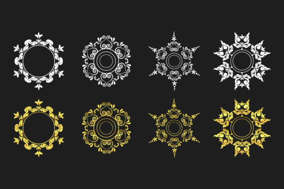 Mandala and Circle Ornaments Svg Bundle for Graphics and Print Templates