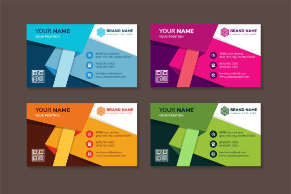 One Side Business Card Papercut Graphics for Print Templates