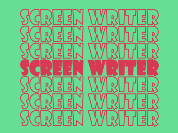 Screen Writer Svg Cut File Graphics for Print Templates