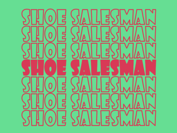Shoe Salesman Graphics for Print Templates