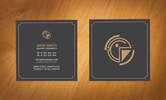 Simple Square Business Card for Modern Branding