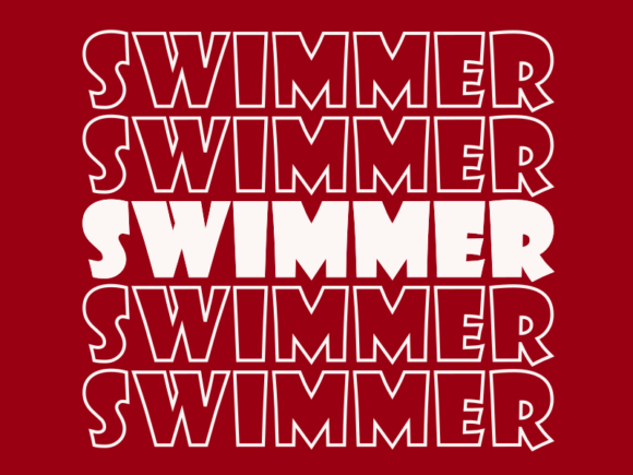 Swimmer Svg Cut File: A Graphic for Print Templates