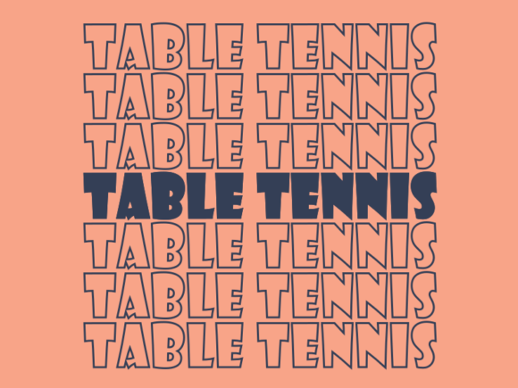 Table Tennis Svg Cut File for Print Templates and Graphics