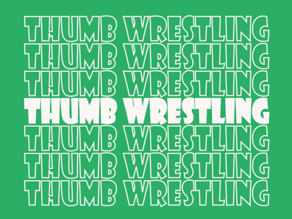 Thumb Wrestling Graphics for Print Templates