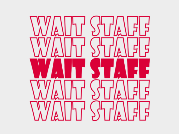 Wait Staff Svg Cut File for Modern Print Templates
