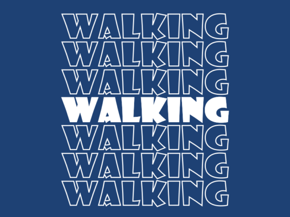 Walking Svg Cut File Graphics for Print Templates